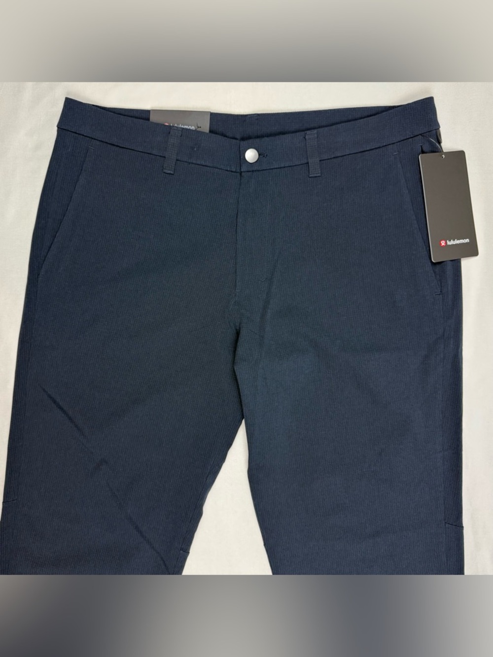Lululemon Mens ABC Woven Air Commission Pants 36 x 32 Slim Fit Navy Blue B8 - Picture 7 of 13